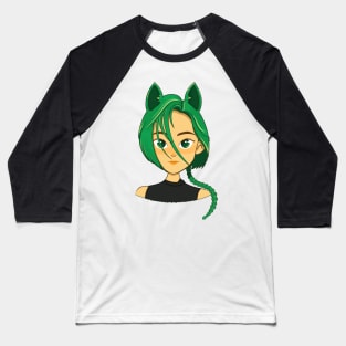 Wolf Girl Free Baseball T-Shirt